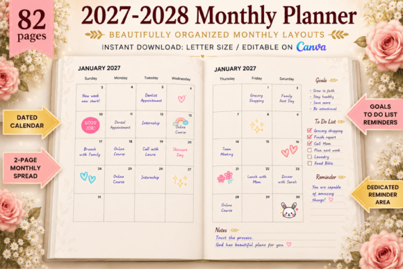 15000+ Canva Templates Bundle, 2027 KDP Planner Journal Templates, Editable Printable PDF, Commercial Use Digital Download