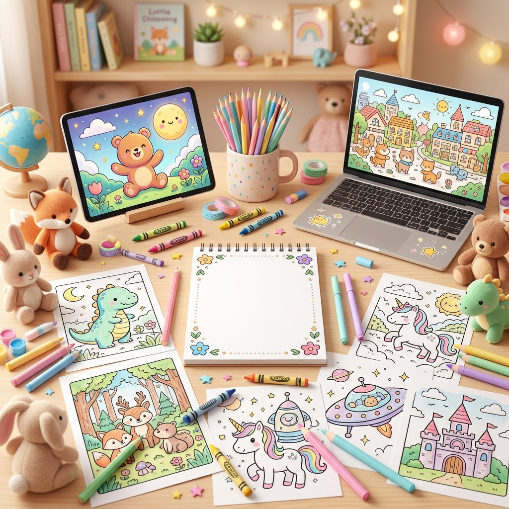 100,000+ Printable Coloring Pages Bundle | 500+ Coloring Books & Creative Guides