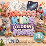 100,000+ Printable Coloring pages | Commercial Licence 500 plus Books | PDF,PNG,SVG Download Kids Adults Gift