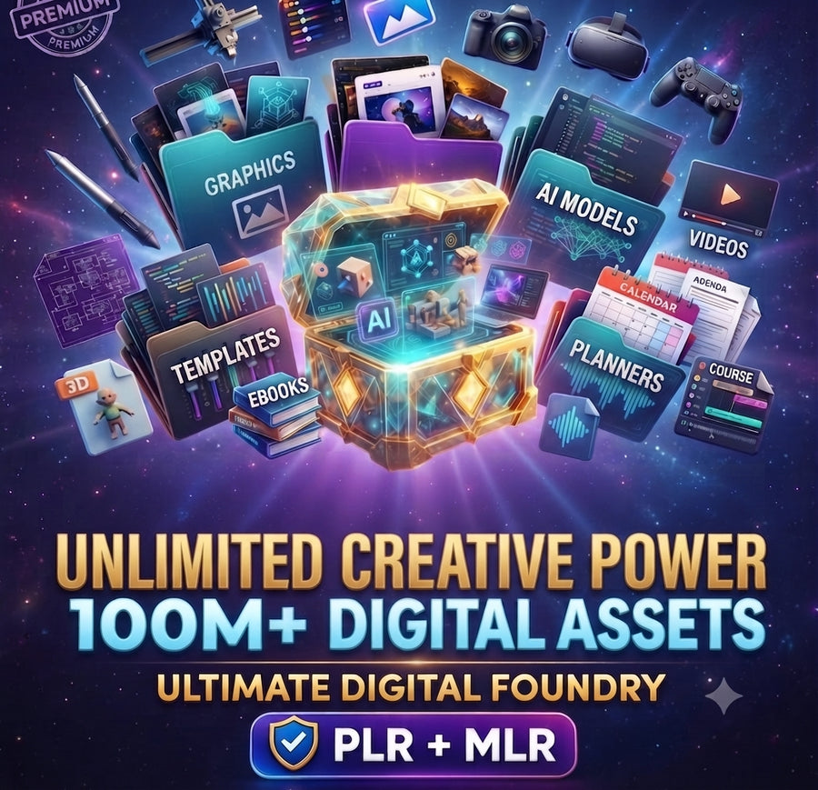 100 Million+ Ultimate PLR MRR Bundle Ideal for Passive Income | Plr Mrr Digital Products| Master Resell Rights| All our PLR Digital Products
