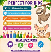 Animal Jobs Coloring Book - Bold and Easy Animal Characters - Printable PDF for Kids Toddlers Preschool